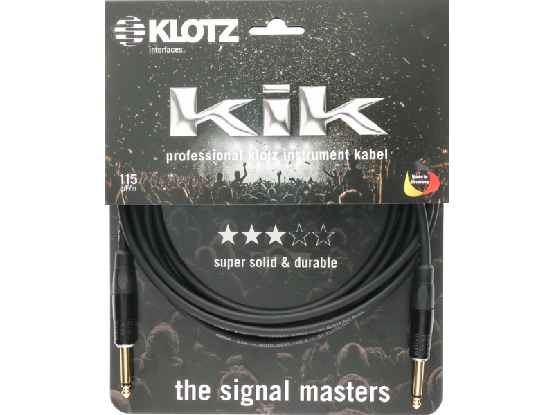 Klotz KIK KG PRB Kik Pro Instrument Cable With Right Angle Metal Jack - Blue - 6m