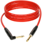 Klotz KIK KG PRR Kik Pro Instrument Cable With Right Angle Metal Jack - Red - 3m