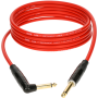 Klotz KIK KG PRR Kik Pro Instrument Cable With Right Angle Metal Jack - Red - 3m