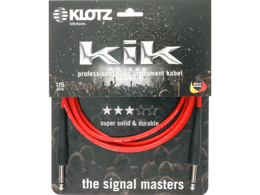 Klotz KIK RT Kik Pro Instrument Cable Red - 3m