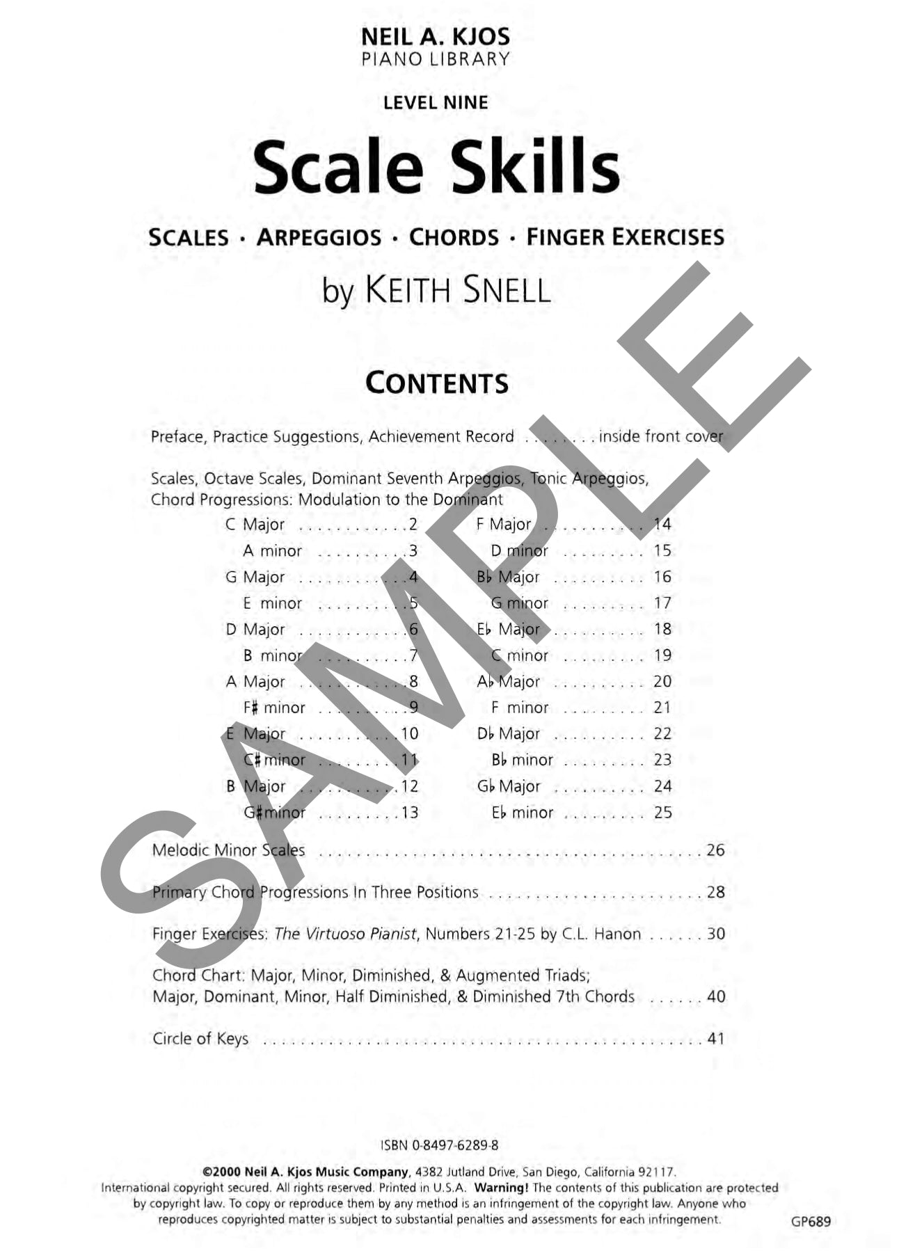 Scale Skills - Piano Level 9 Book