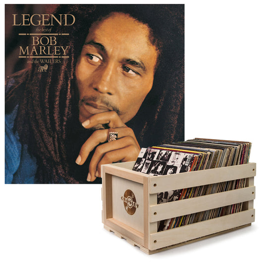 Bob Marley 'Legend' Vinyl Album and Crosley Vinyl Crate Bundle