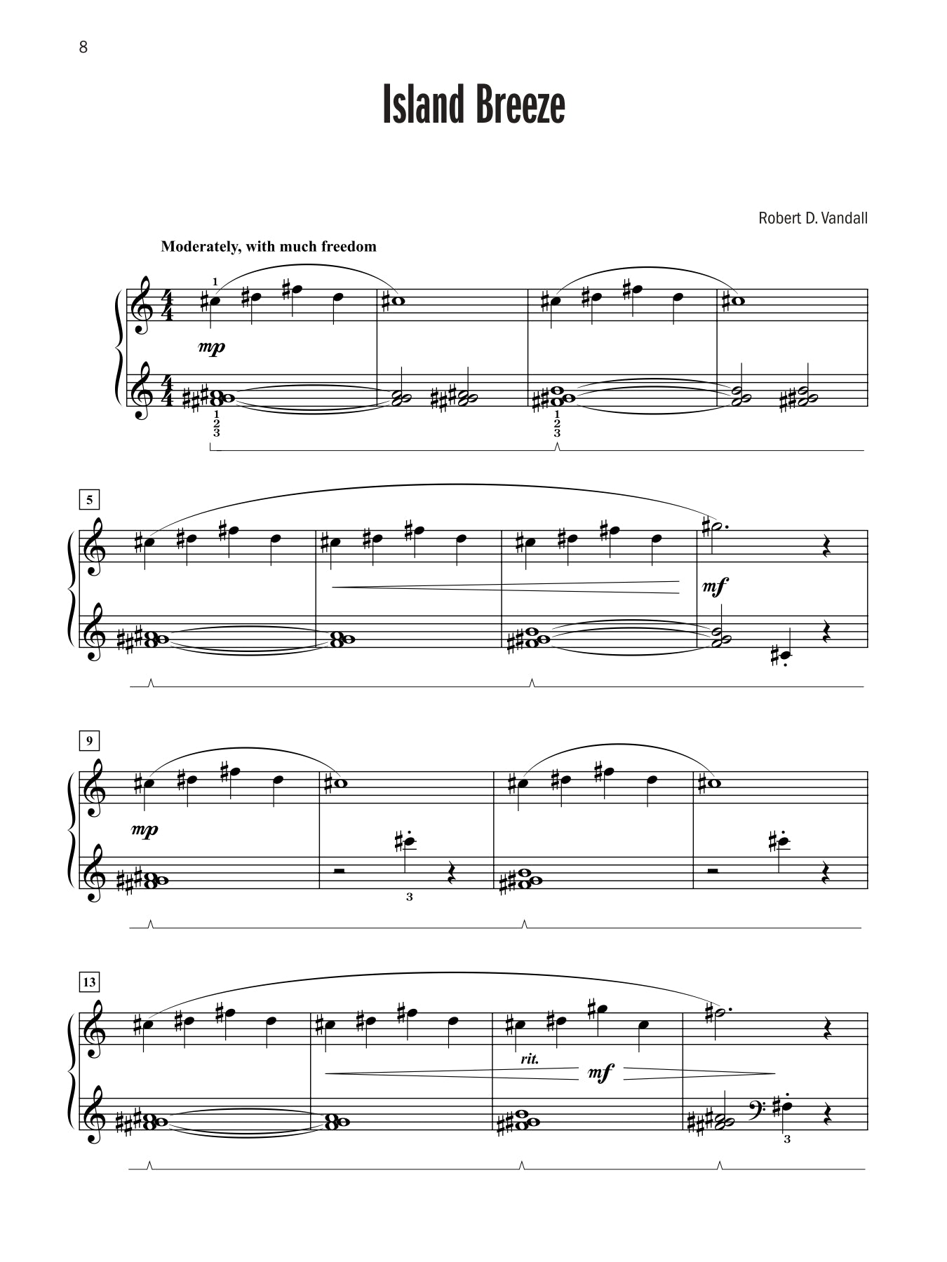 Vandall - Celebrated Lyrical Piano Solos - Book 1