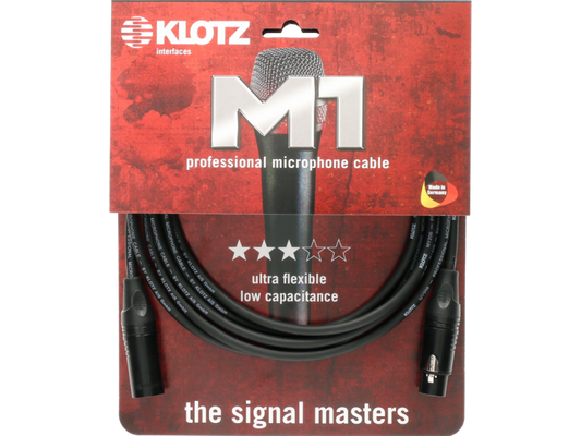 Klotz M1 K M1 Professional Microphone Cable With XLR 3P F/M By Klotz - 3m