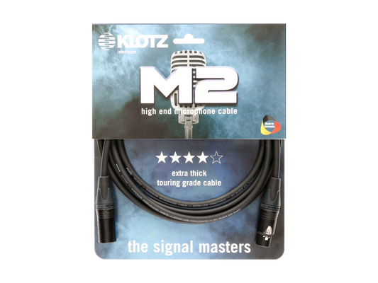 Klotz M2 N M2 High End Microphone Cable With Thick Outer Jacket And XLR By Neutrik - 1m
