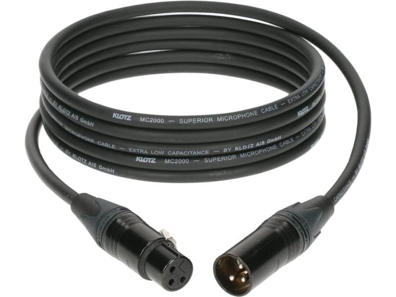 Klotz M2 N M2 High End Microphone Cable With Thick Outer Jacket And XLR By Neutrik - 5m