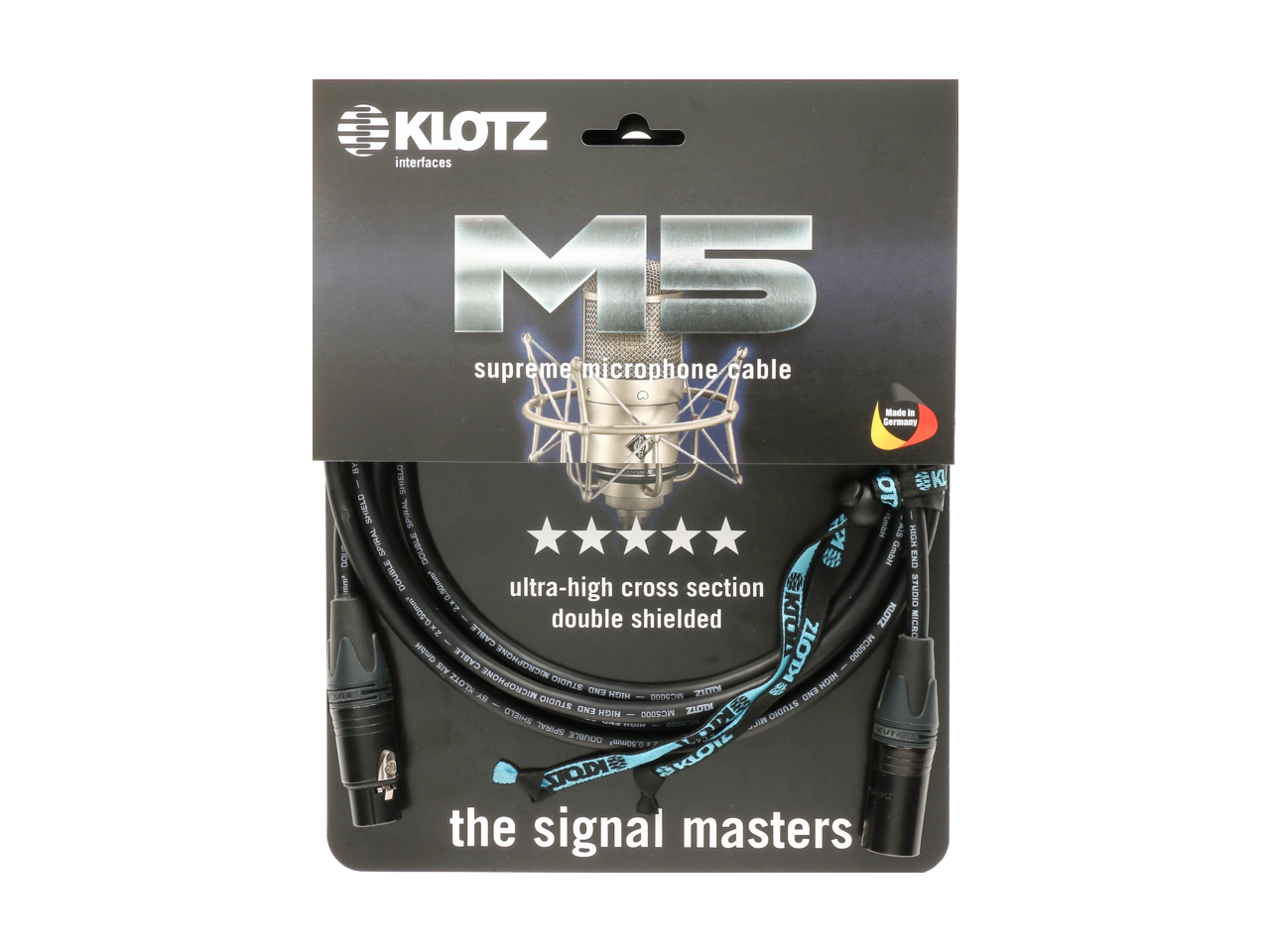 Klotz M5 N M5 Supreme Microphone Cable With Double Shielding And XLR By Neutrik - 3m