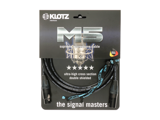 Klotz M5 N M5 Supreme Microphone Cable With Double Shielding And XLR By Neutrik - 3m