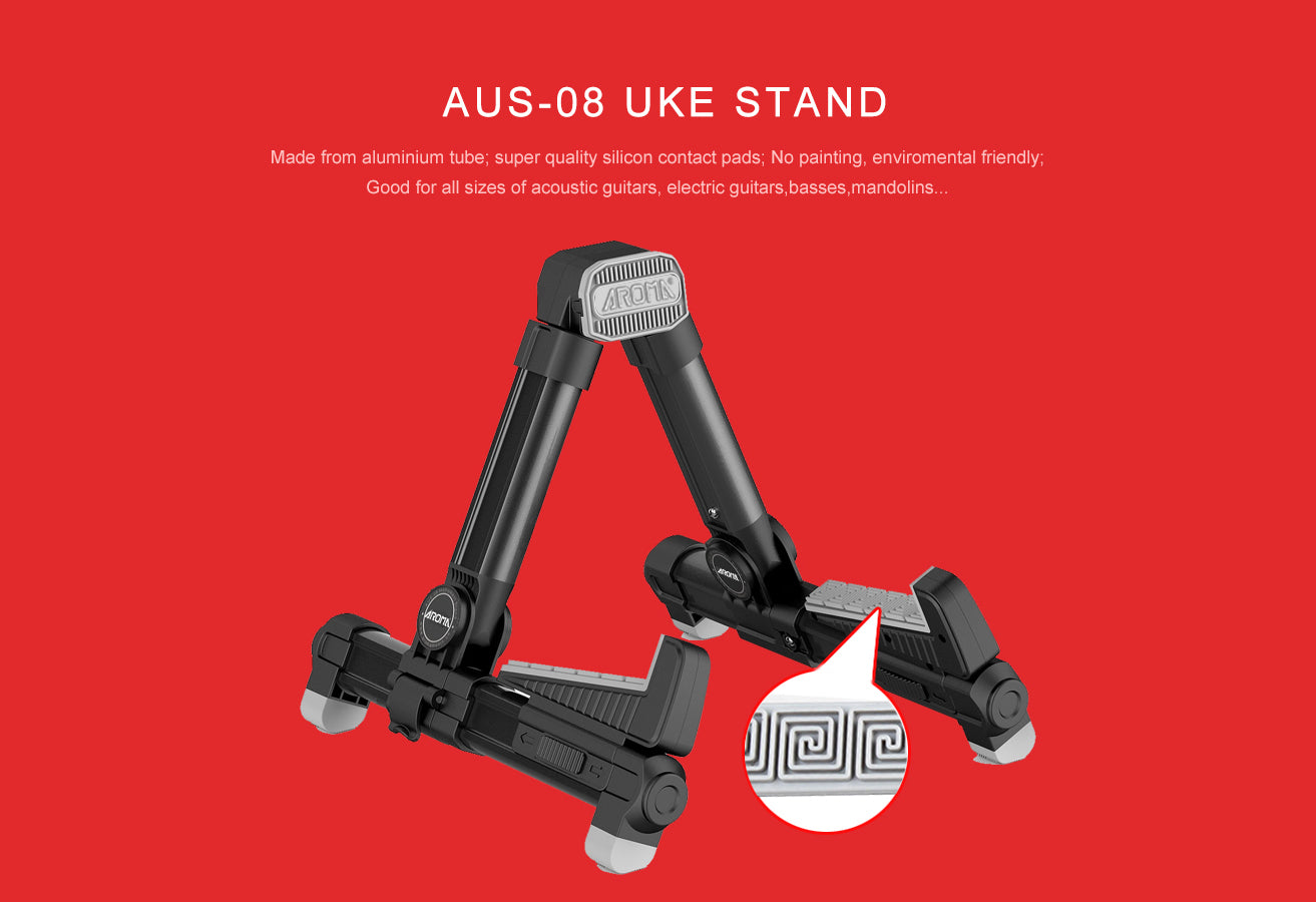 Aroma AUS08 Ukulele, Violin & Mandolin Stand (Black)