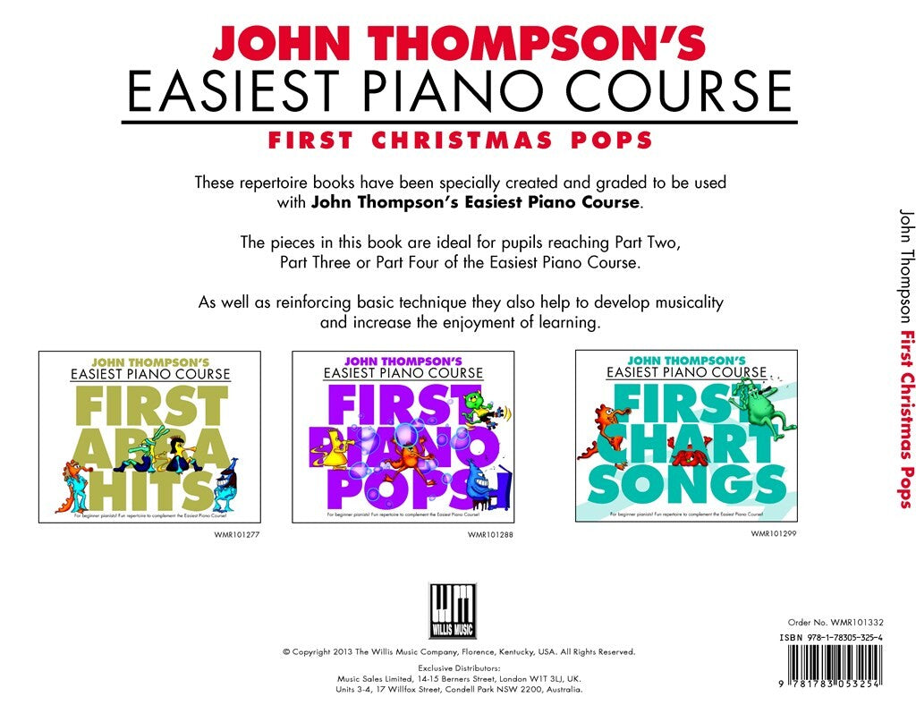 John Thompson's Easiest Piano Course - First Christmas Pops Book