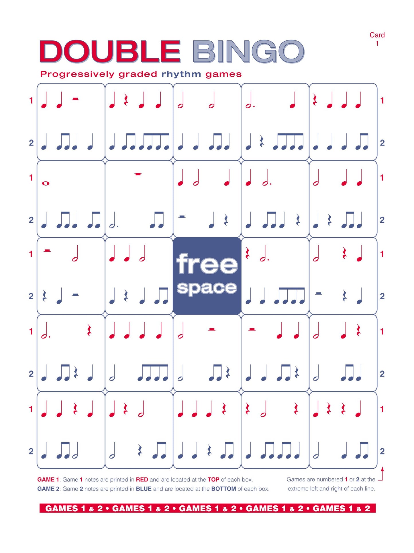 Alfred's Essentials Of Music Theory - Rhythm Double Bingo Book