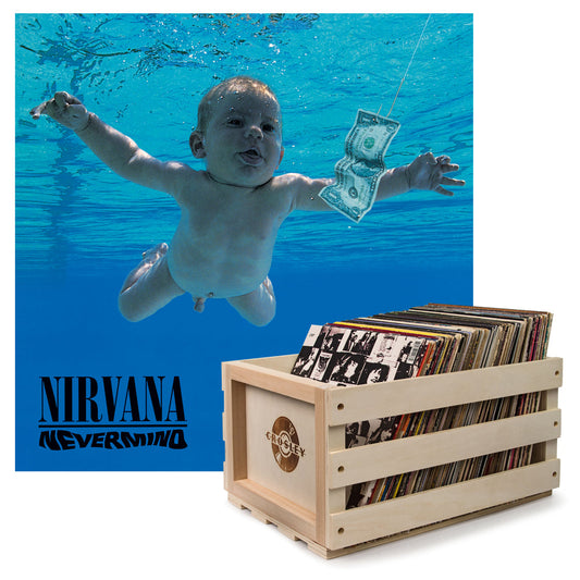 Nirvana 'Nevermind' Vinyl Album and Crosley Vinyl Crate Bundle