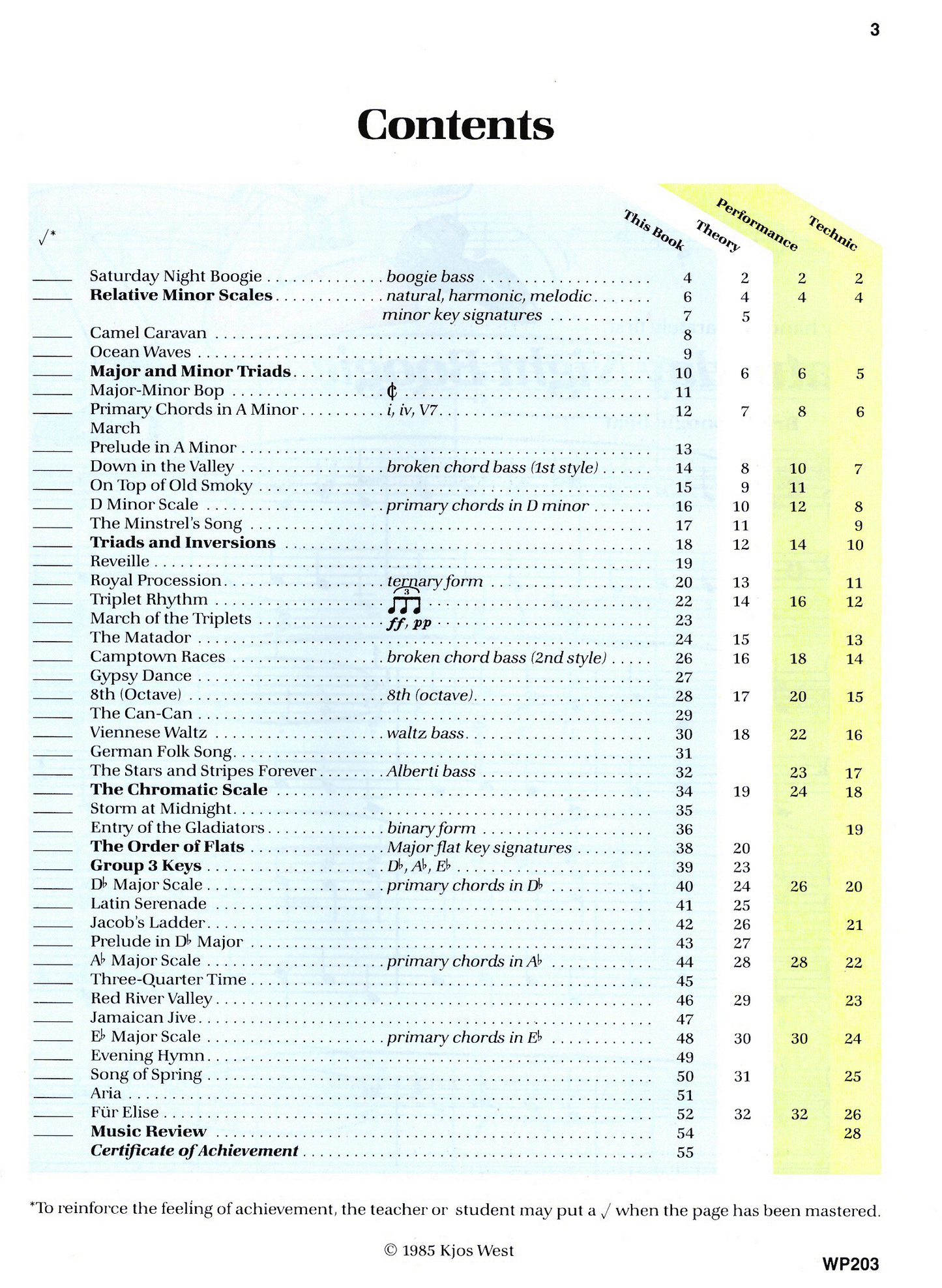 Bastien Piano Basics - Level 3 Book