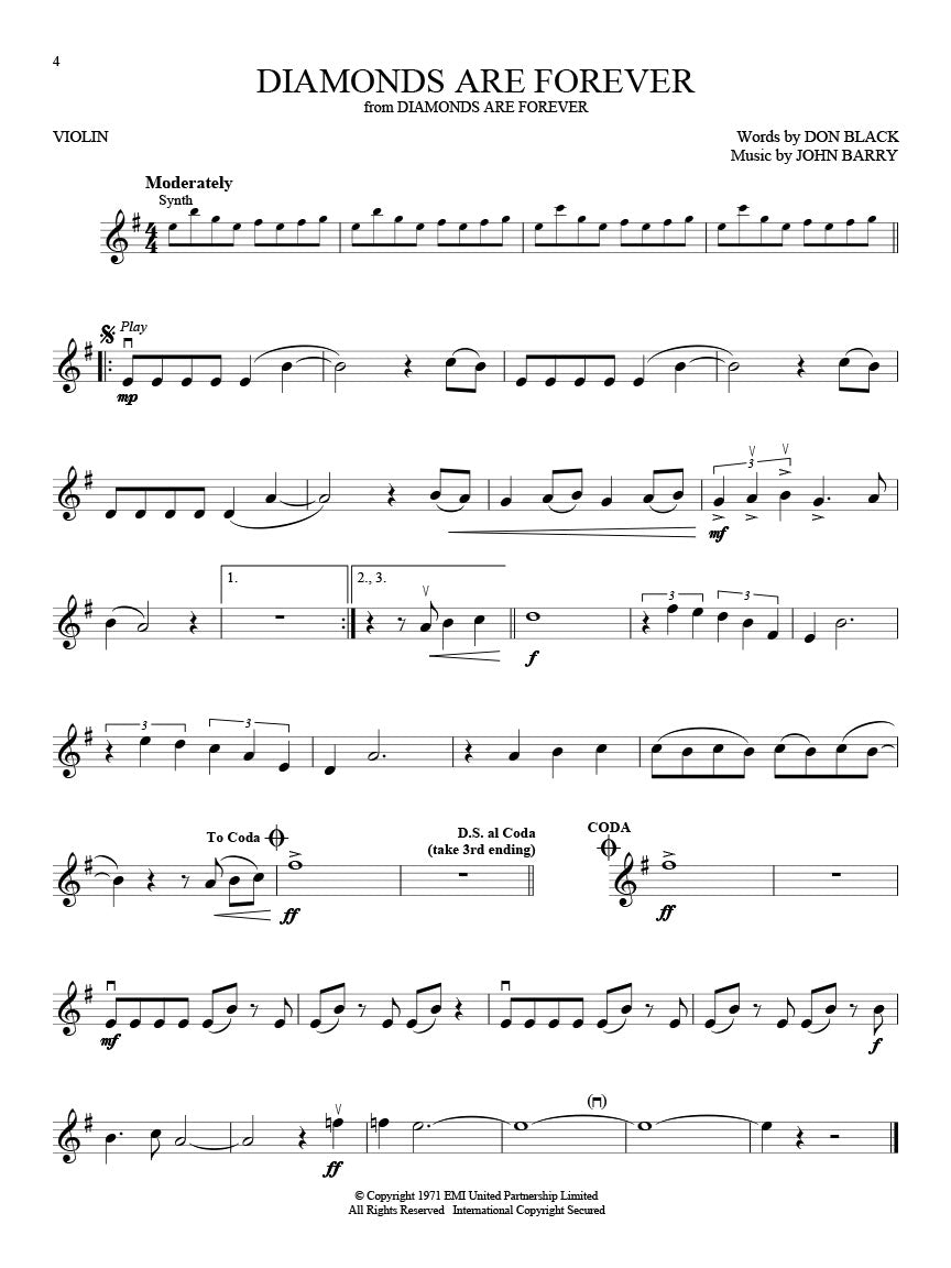 James Bond For Violin - Play Along Book/Ola