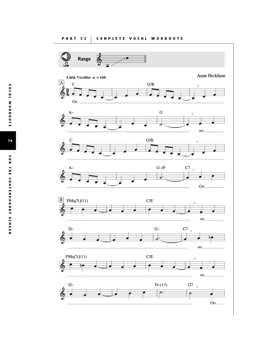 Vocal Workouts For Contemporary Singer Book/Ola
