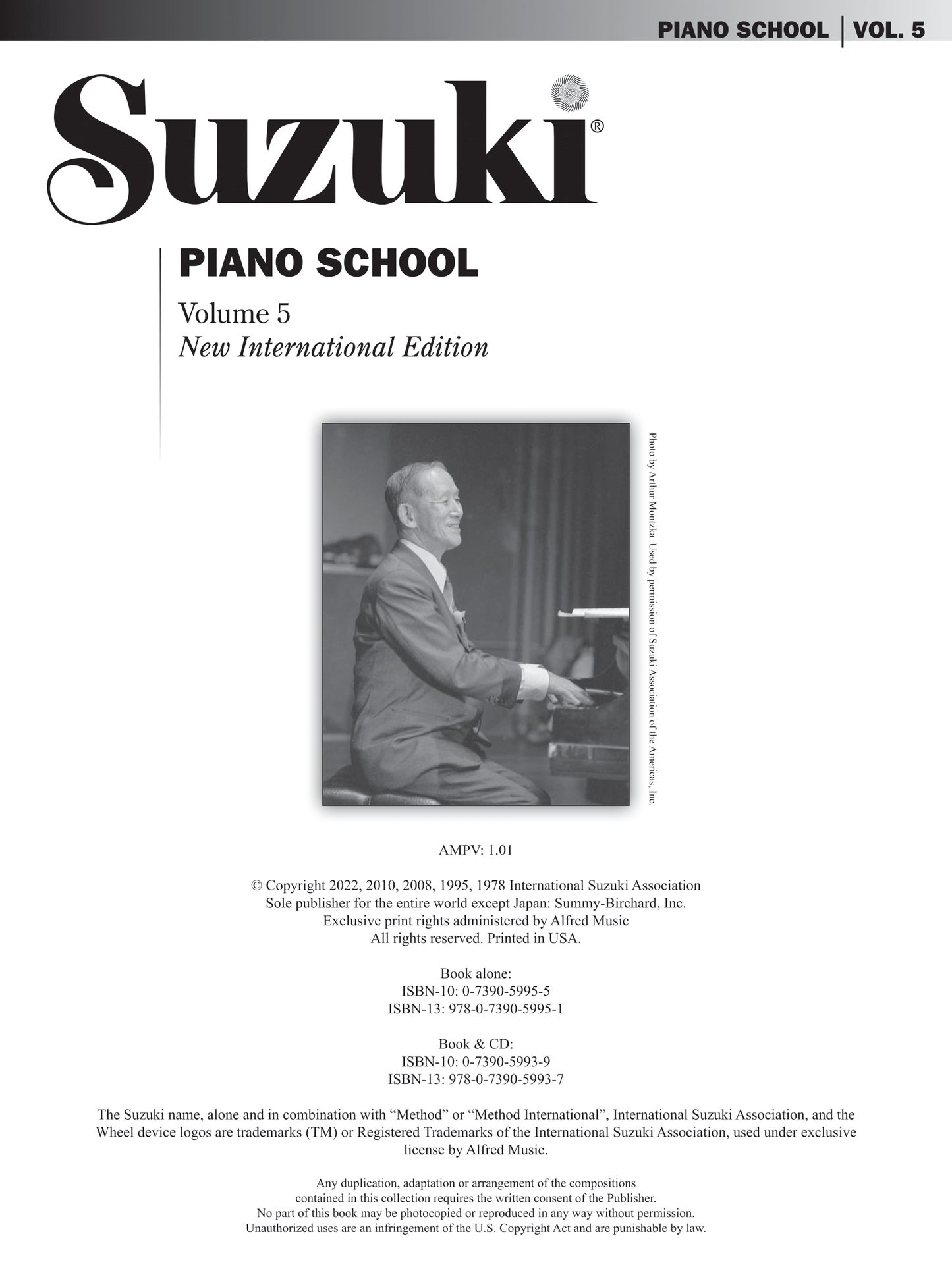 Suzuki Piano School - Volume 5 Book (International Edition)