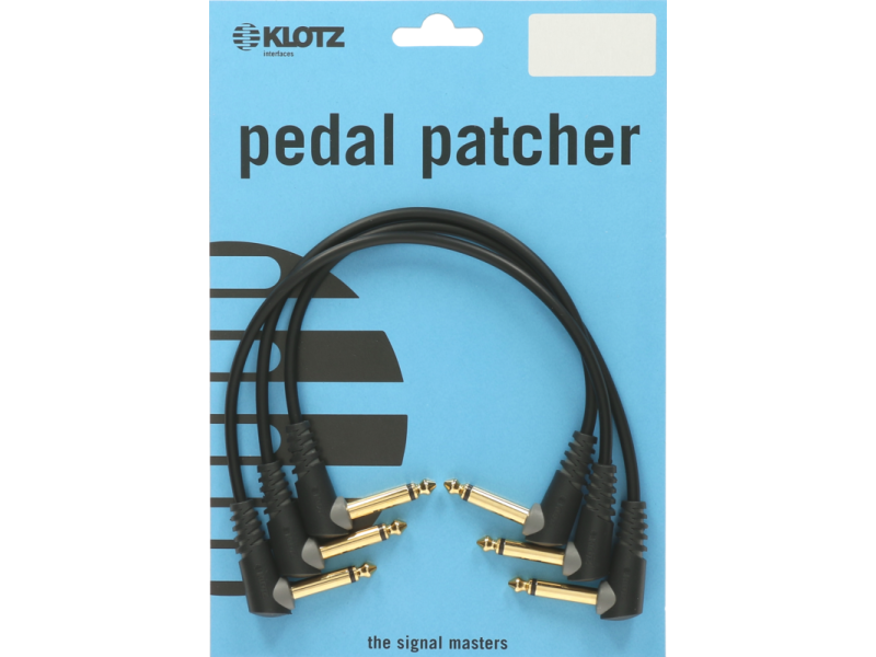 Klotz PP AJJ Unbalanced Patch Cable With Right Angled Jacks - 0.15m