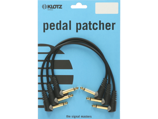Klotz PP AJJ Unbalanced Patch Cable With Right Angled Jacks - 0.15m