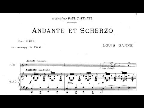 Louis Ganne - Andante Et Scherzo Flute with Piano Accompaniment Book