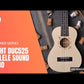 Flight DUC525CEQ Spruce Zebrawood Electro Acoustic Concert Ukulele with Padded Gig Bag
