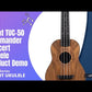 Flight Walnut Travel Concert Ukulele with Salamander Rosette & Gig Bag