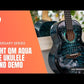 Flight A10QM Aqua Blue 10th Anniversary Tenor Ukulele with Deluxe Padded Gig Bag