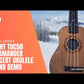 Flight Walnut Travel Concert Ukulele with Salamander Rosette & Gig Bag