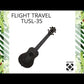 Flight TUSL35 Black Travel Concert Scale Soprano Ukulele with Gig Bag
