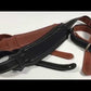 Franklin Vintage Cognac Glove Leather Guitar Strap With Suede backing and 2.5" Shoulder Pad
