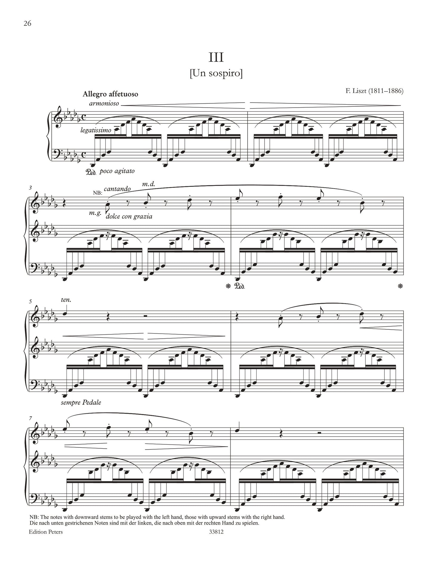 Lizst - Trois √âtudes de concert (Piano 2 Hands) Instrumental Solo Book