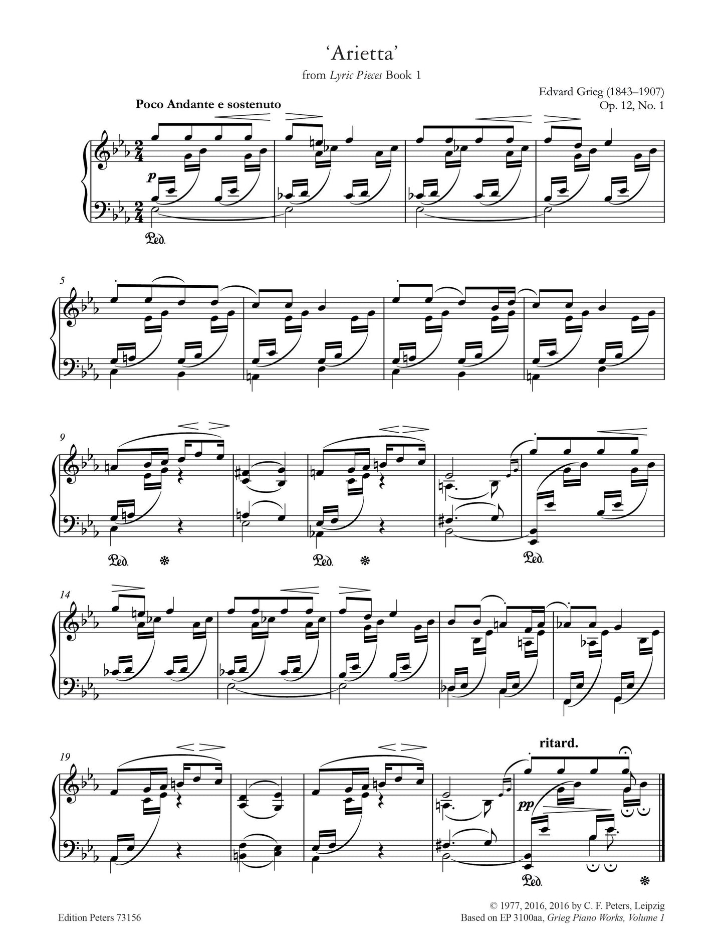 More Than The Score: Grieg - Arietta from Lyric Pieces Book 1 (Piano Solo)