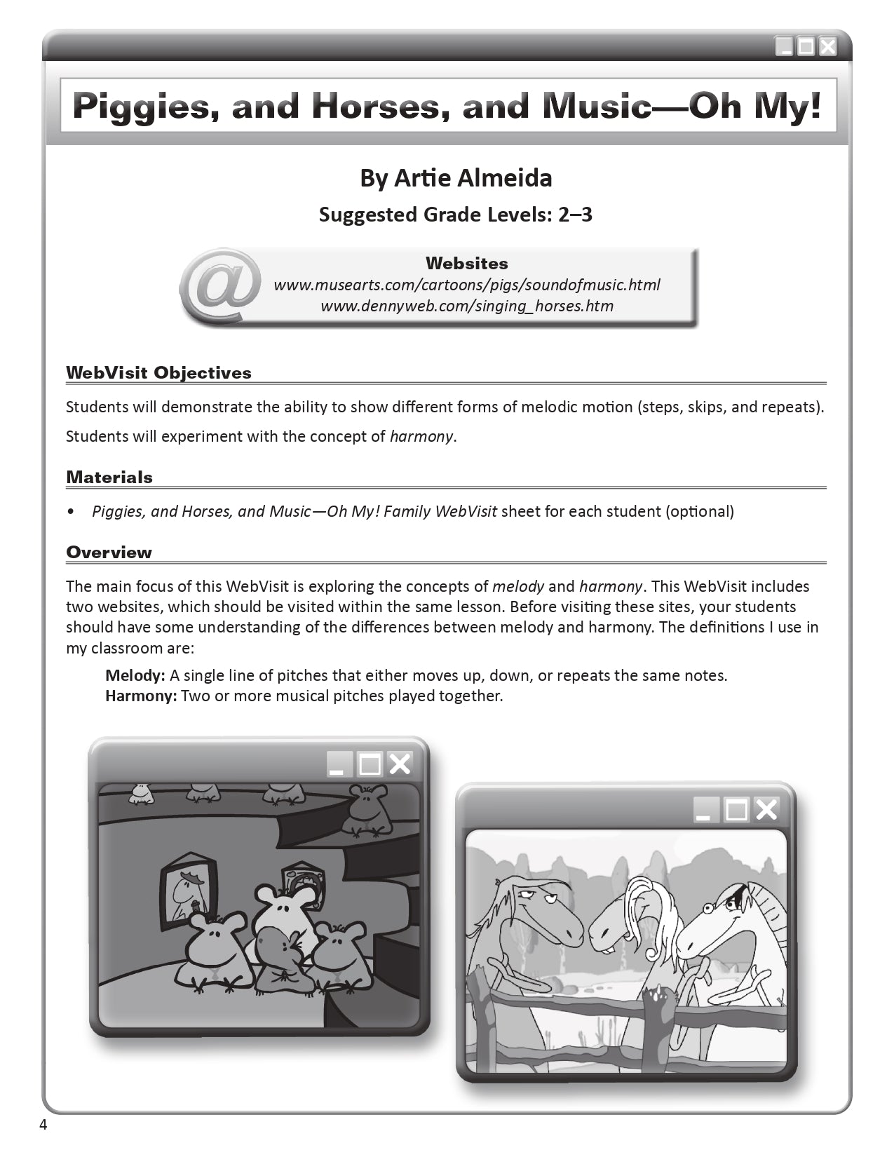 A Wide World Of Web Visits Book (Multifaceted Music Lessons For Grade K-6)
