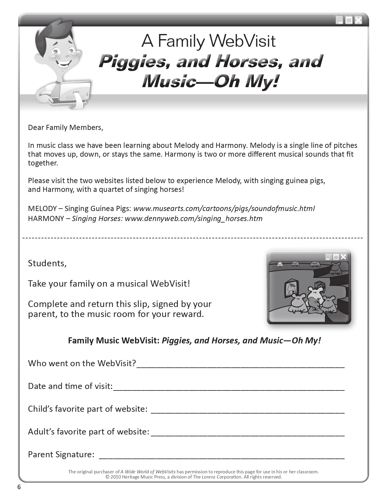 A Wide World Of Web Visits Book (Multifaceted Music Lessons For Grade K-6)