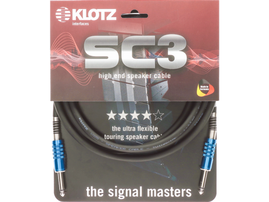 Klotz SC3PP 2 X 2.5mm Speaker Cable Pvc With Jack Plugs By Klotz - 1m