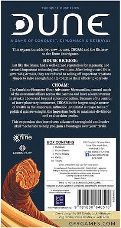 Boardgame: Dune - Choam And Richese House Expansion