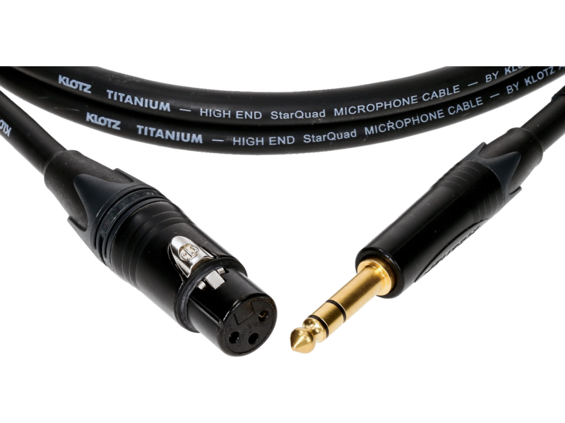 Klotz  Titanium Starquad Analog Audio Cable With Female XLR By Neutrik To Balanced Jack Plug - 5m