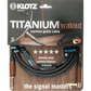 Klotz TIW PR Titanium Walnut - Supreme Guitar Cable With Walnut Sleeves - 3m