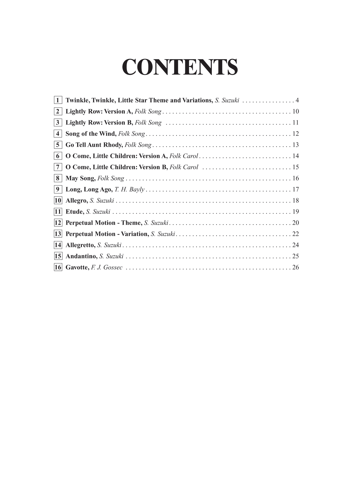 Suzuki Violin School - String Quartets for Beginning Ensembles Volume 1 Book