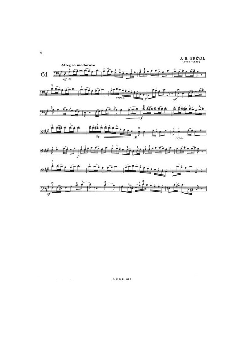 Feuillard - Technique Of Cello Volume 4 Book