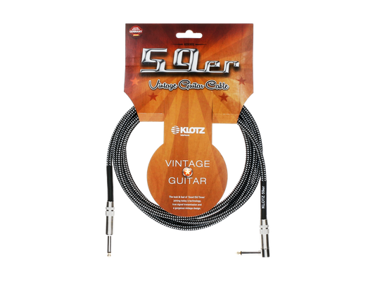 Klotz VIN A 59Er Pro Vintage Guitar Cable With Right Angled Jack - 3m