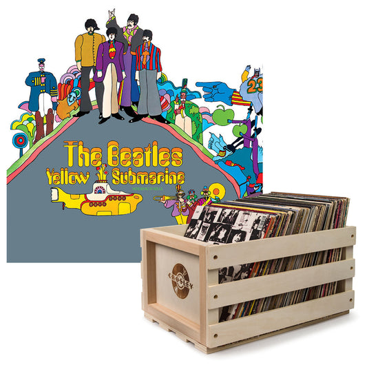 The Beatles 'Yellow Submarine' Vinyl Album and Crosley Vinyl Crate Bundle