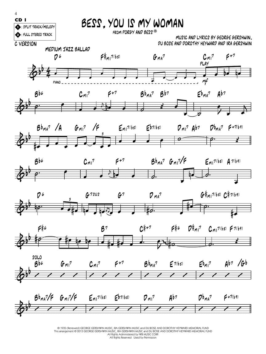 George Gershwin - Jazz Play Along Volume 45 Book/2Cd