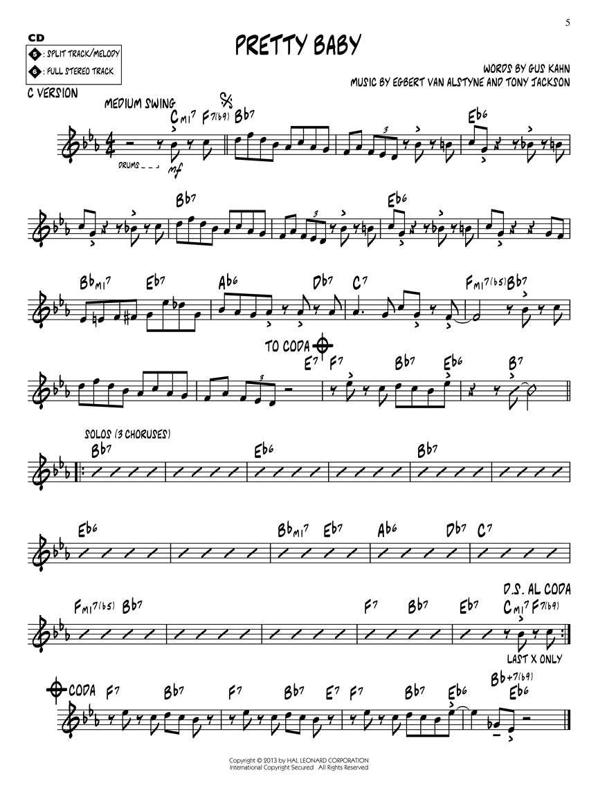 Tin Pan Alley Jazz Play Along Volume 174 Book/Cd