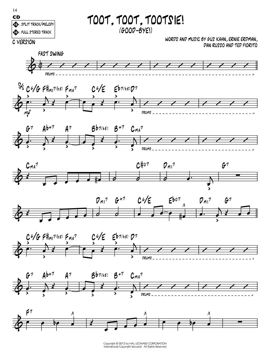 Tin Pan Alley Jazz Play Along Volume 174 Book/Cd