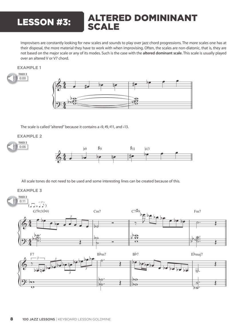 100 Jazz Lessons Goldmine Series Keyboard Book/Ola