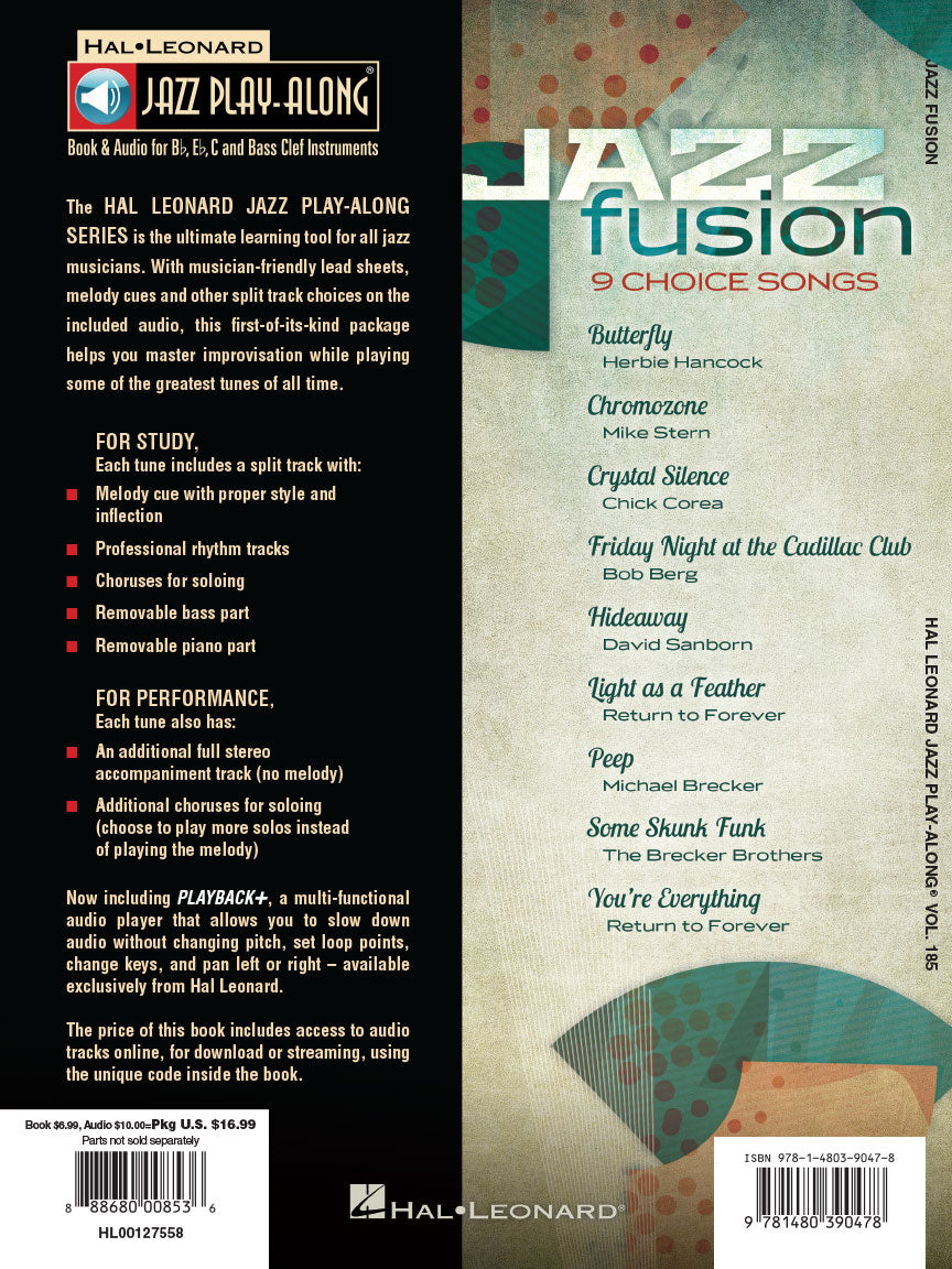 Jazz Fusion - Jazz Play Along Volume 185 Book/Ola