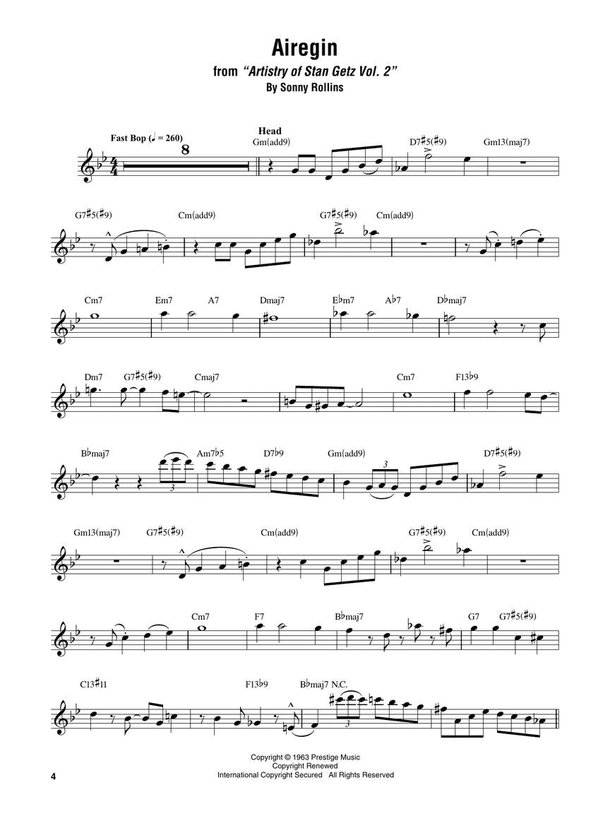 Stan Getz Omnibook - B Flat Instruments