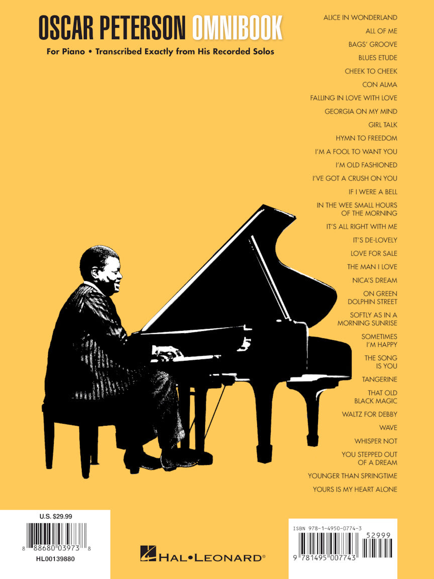 Oscar Peterson Omnibook - Piano Transcriptions (400 pages)