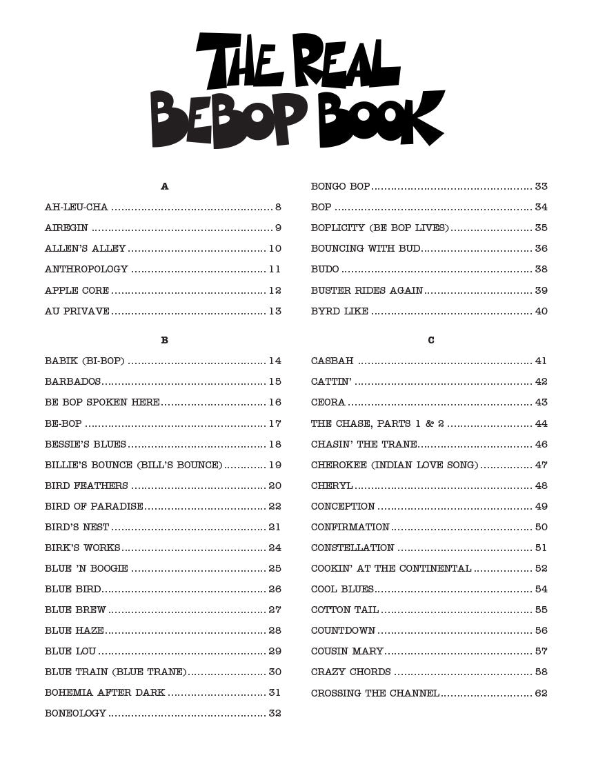 The Real Bebop Book - C Instruments (200 Songs)