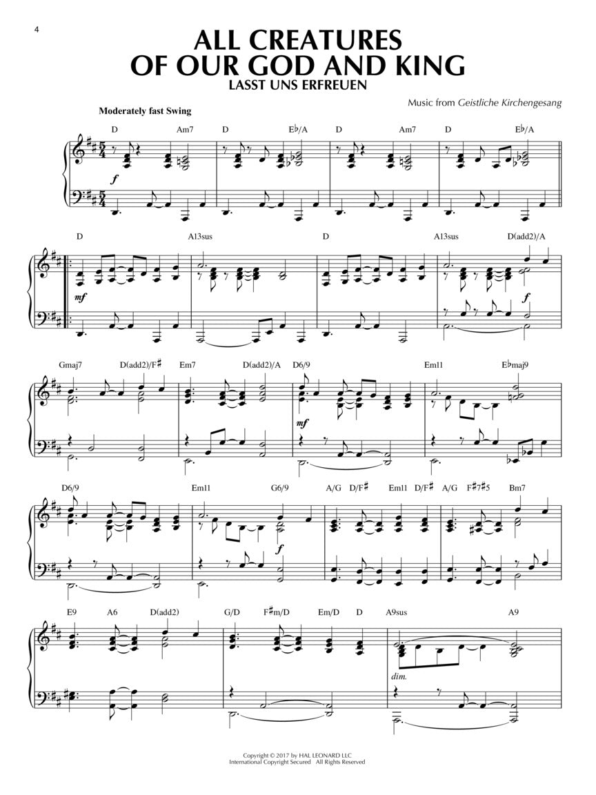 Hymns - Jazz Piano Solos Volume 47 Book